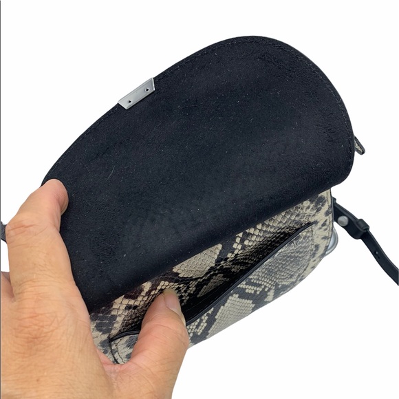 AllSaints Small Ely Leather Embossed Snakeskin Bag - Picture 5 of 15